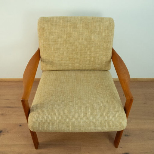 Chaise longue des années 1960 en teck par Illum Wikkelsö pour Niels Eilersen