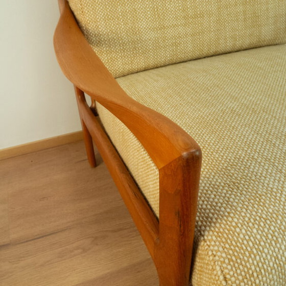 Image 1 of Chaise longue des années 1960 en teck par Illum Wikkelsö pour Niels Eilersen