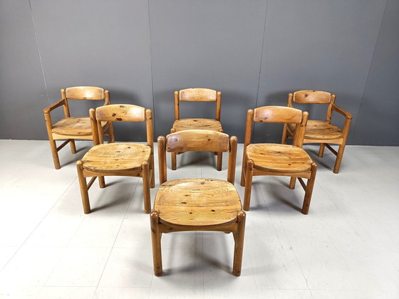 Image 1 of Rainer Daumiller Pine Wood Dining Chairs For Hirtshals Savvaerk - Set Of 6 - 1970S