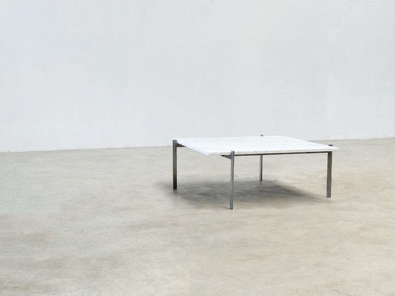 Image 1 of Pk61 Coffee Table By Poul Kjaerholm Ekc Denmark 1956 With Carrara Marble Top