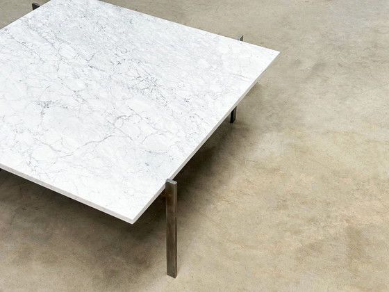 Image 1 of Pk61 Coffee Table By Poul Kjaerholm Ekc Denmark 1956 With Carrara Marble Top