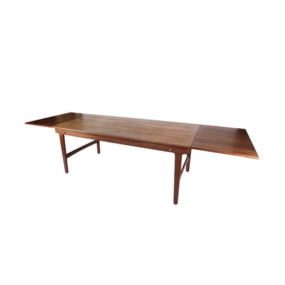 Image 1 of Vintage Danish dining table in teak with extension plates, 1960s