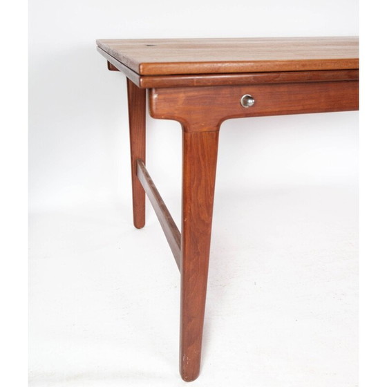 Image 1 of Vintage Danish dining table in teak with extension plates, 1960s