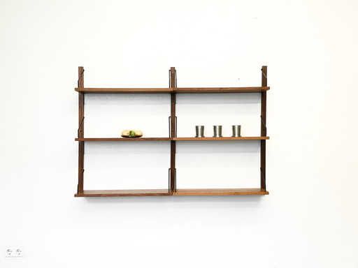 1/2 Poul Cadovius Royal Shelving Système d'étagères Mid Century Teck