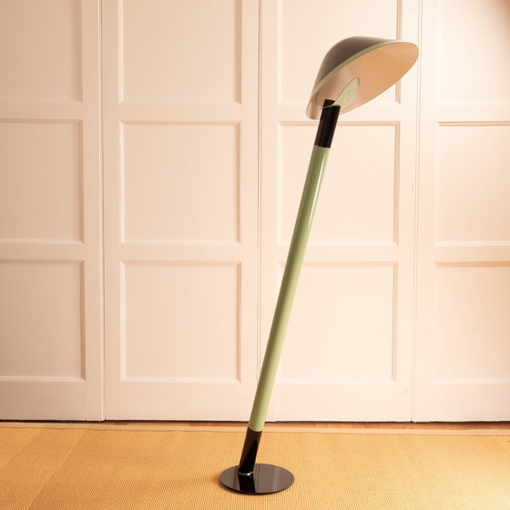 Image 1 of Vinyle" lacquered floor lamp - France 1970