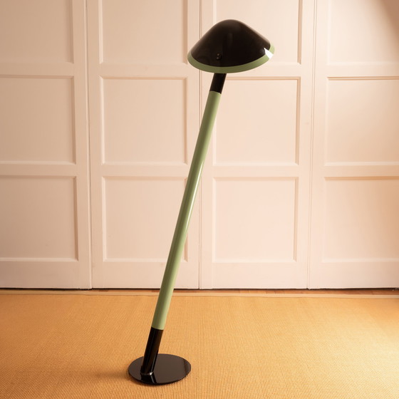 Image 1 of Vinyle" lacquered floor lamp - France 1970