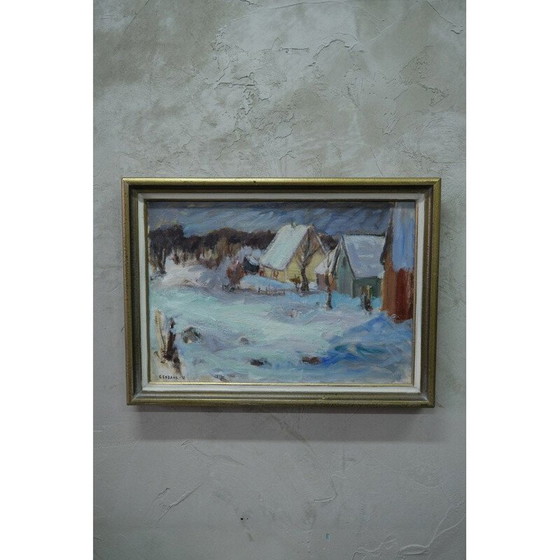 Image 1 of Vintage scandinavian painting by Gunnar Ekdahl, 1943