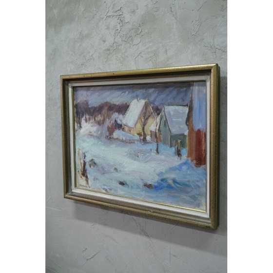 Image 1 of Vintage scandinavian painting by Gunnar Ekdahl, 1943
