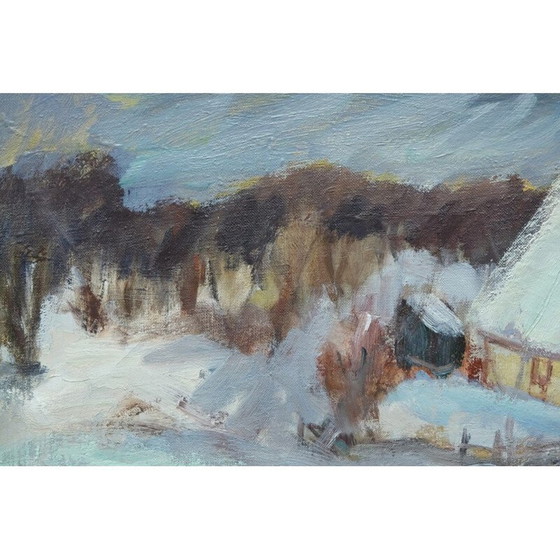 Image 1 of Vintage scandinavian painting by Gunnar Ekdahl, 1943