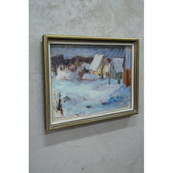 Image 1 of Vintage scandinavian painting by Gunnar Ekdahl, 1943
