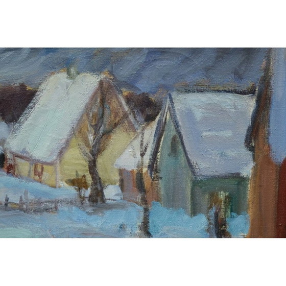 Image 1 of Vintage scandinavian painting by Gunnar Ekdahl, 1943