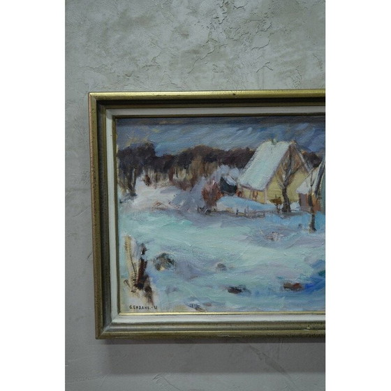 Image 1 of Vintage scandinavian painting by Gunnar Ekdahl, 1943