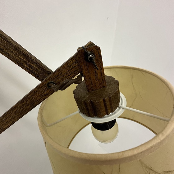 Image 1 of Lampada da parete vintage in teak a forma di forbici, anni '60