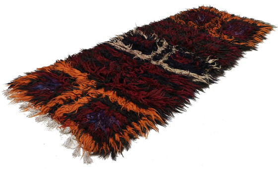 Image 1 of Designer Handwoven Kilim Modern And Plants Nature Color - Kilim - 345 Cm - 125 Cm - Shaggy Kilim