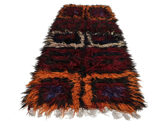 Image 1 of Designer Handwoven Kilim Modern And Plants Nature Color - Kilim - 345 Cm - 125 Cm - Shaggy Kilim