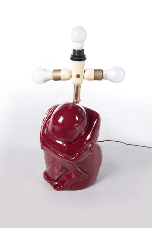 Base de lampe italienne vintage en céramique, années 1960.