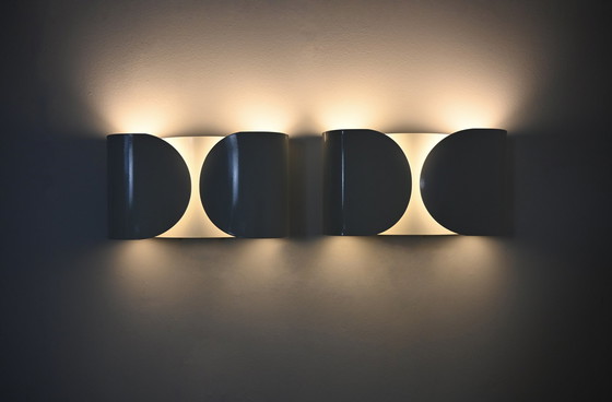 Image 1 of White Foglio Sconces By Tobia & Afra Scarpa For Flos, 1960S, Set Of 2