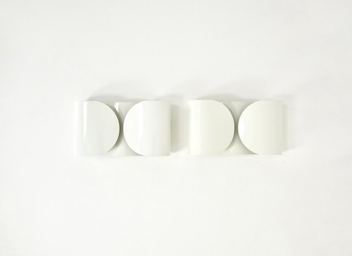 White Foglio Sconces By Tobia & Afra Scarpa For Flos, 1960S, Set Of 2