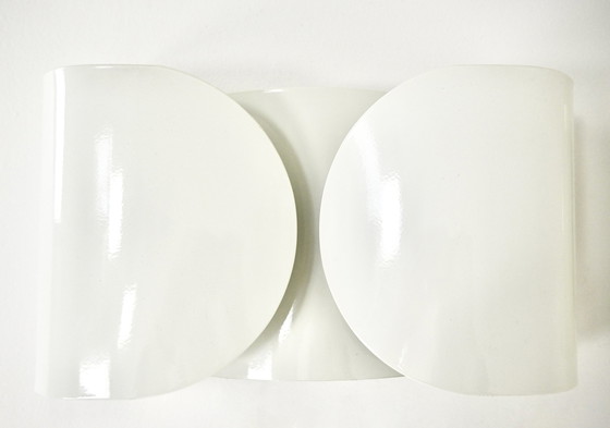 Image 1 of White Foglio Sconces By Tobia & Afra Scarpa For Flos, 1960S, Set Of 2