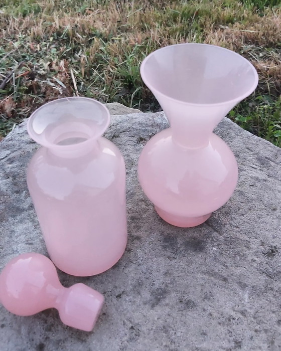 Image 1 of Set d'opaline rose vintage