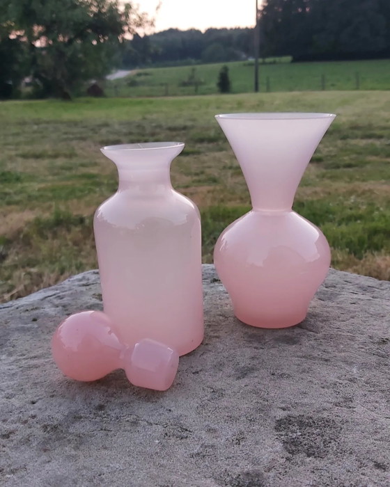 Image 1 of Set d'opaline rose vintage