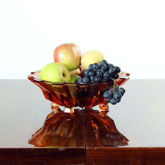 Image 1 of Vintage Inwald glass bowl for Hermanova Hut, Czechoslovakia 1950