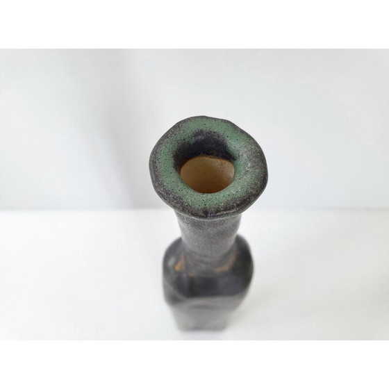 Image 1 of Vaso vintage in gres a forma di bottiglia, 1970