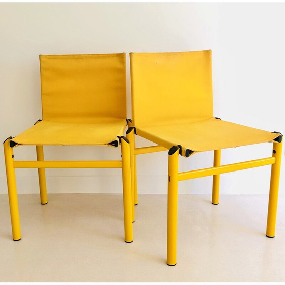 Image 1 of Pair of vintage "Mastro" chairs by Afra and Tobia Scarpa for Molteni, Italy 1980