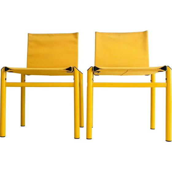 Image 1 of Pair of vintage "Mastro" chairs by Afra and Tobia Scarpa for Molteni, Italy 1980