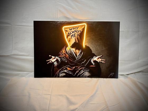 Image 1 of Ledmansion Burden Of Existence V.1. Yellow Popart Wall Art Led Lamp