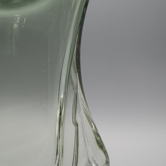 Image 1 of Sculptural Designer Czech Glass Vase Beranek Skrdlovice 29cm Retro Chic Modern