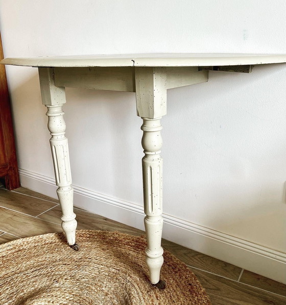 Image 1 of Antique Half Moon Console