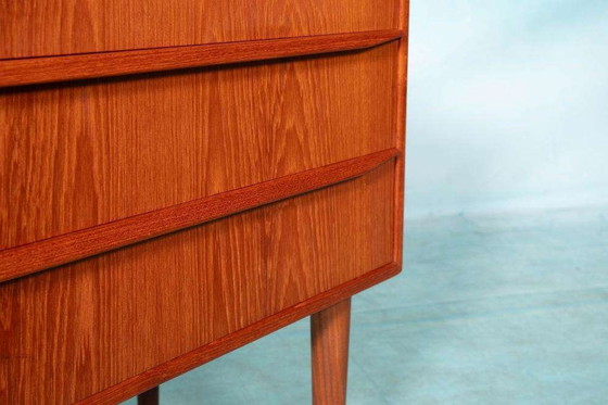 Image 1 of Vintage refurbished Danish chest of drawers with mirror, 60s chest