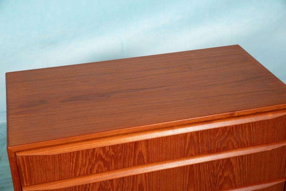 Image 1 of Vintage refurbished Danish chest of drawers with mirror, 60s chest