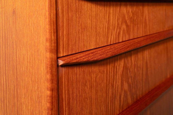Image 1 of Vintage refurbished Danish chest of drawers with mirror, 60s chest