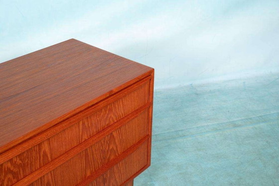 Image 1 of Vintage refurbished Danish chest of drawers with mirror, 60s chest