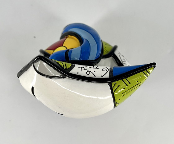 Image 1 of Limited Edition Romero Britto "Happy Cat" Figure With Signature And Marking