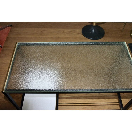 Image 1 of Tavolino vintage in acciaio e ottone, anni '50