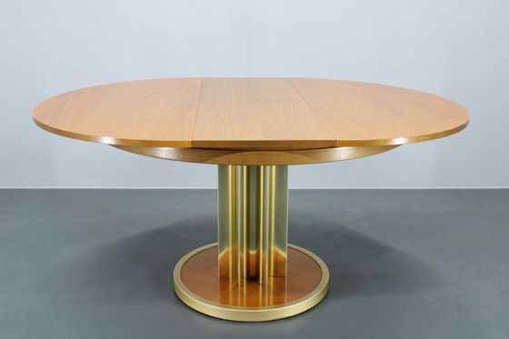 Image 1 of 1970S Italian Round Extendable Dining Table 