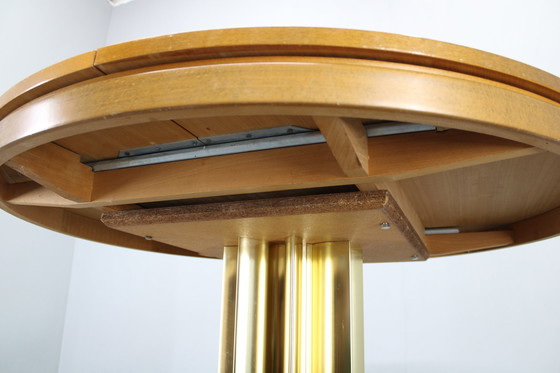 Image 1 of 1970S Italian Round Extendable Dining Table 