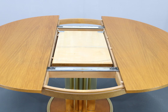 Image 1 of 1970S Italian Round Extendable Dining Table 