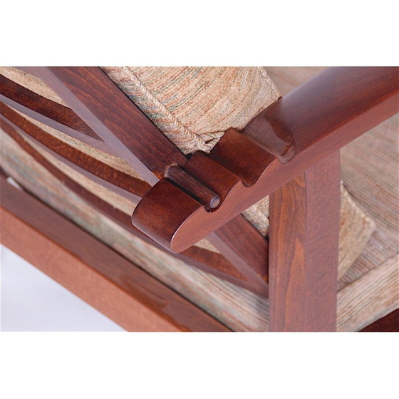 Image 1 of Vintage Reclining Armchair in Oak - 1920s