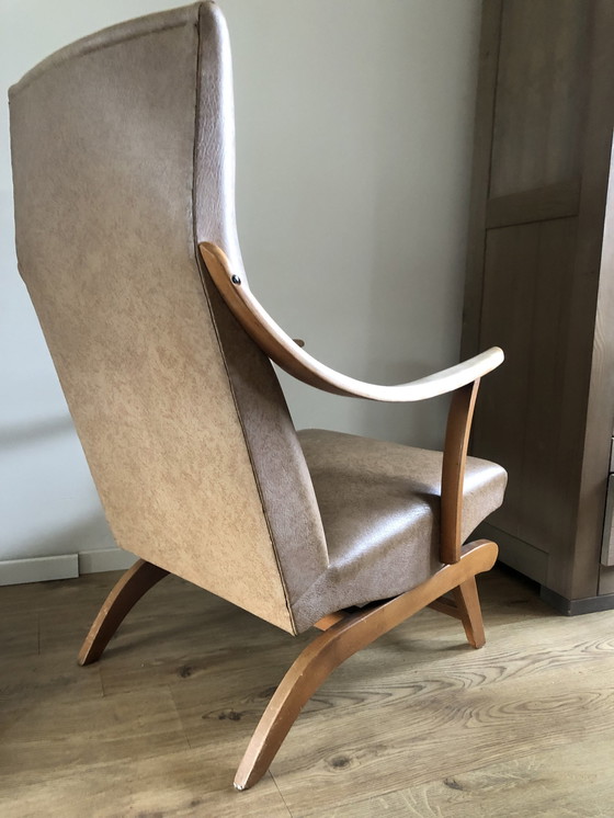 Image 1 of Beautiful 60s Pastoe Style Rocking Chair With Original Upholstery