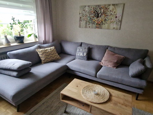 Corner sofa Gondola, 273 Cm, Ottoman approx. 232 Cm Scandinavian design