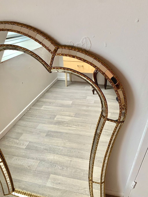 Miroir vintage avec verre mosaïque