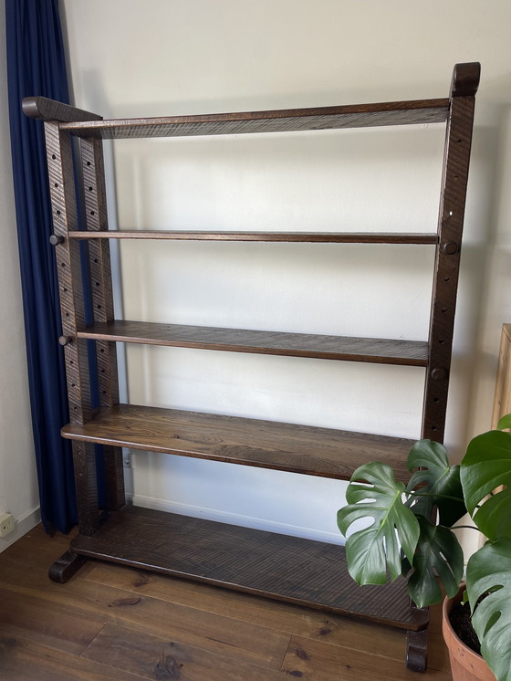 Image 1 of Vintage Solid Oak Wall Unit