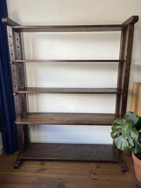 Image 1 of Vintage Solid Oak Wall Unit