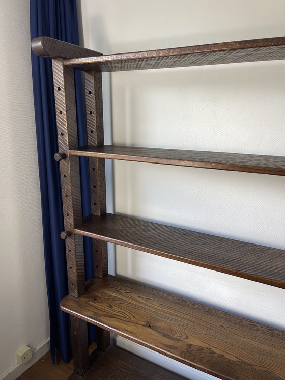 Image 1 of Vintage Solid Oak Wall Unit