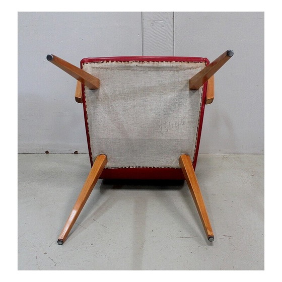 Image 1 of Vintage armchair in light natural beechwood, 1950