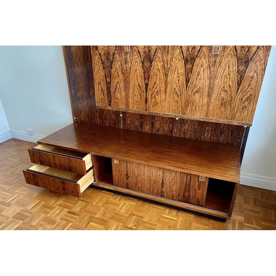 Image 1 of Vintage modular bookcase in Rio rosewood by Louis Paolozzi